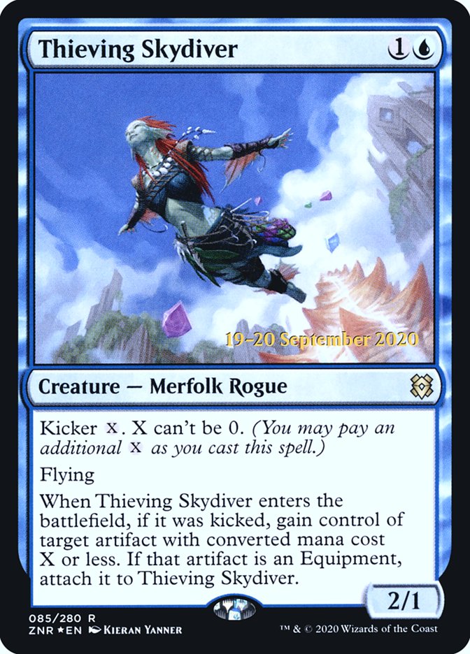 Thieving Skydiver [Zendikar Rising Prerelease Promos] | GrognardGamesBatavia