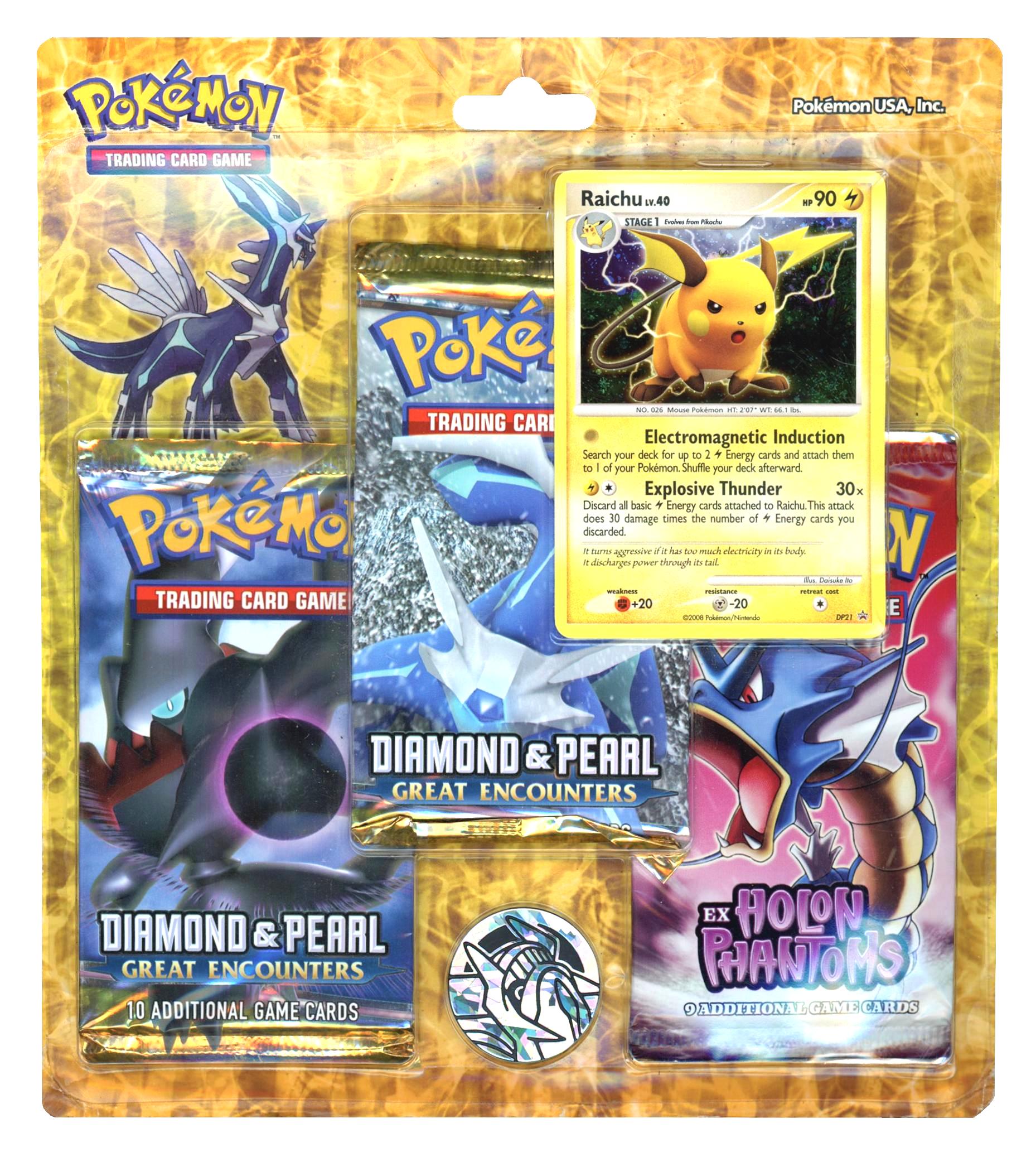 Diamond & Pearl: Great Encounters - 3-Pack Blister (Raichu) | GrognardGamesBatavia