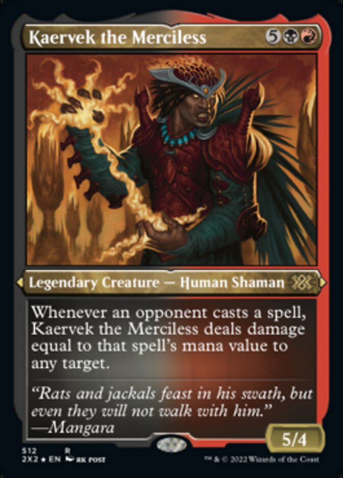 Kaervek the Merciless (Foil Etched) [Double Masters 2022] | GrognardGamesBatavia