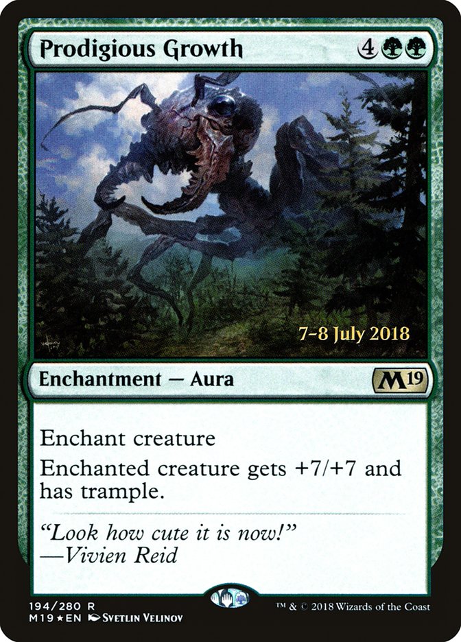 Prodigious Growth [Core Set 2019 Prerelease Promos] | GrognardGamesBatavia