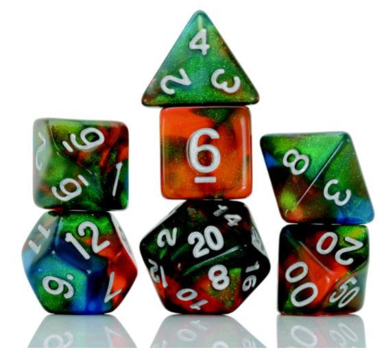 Sirius Persimmon Punch 7 Dice Set | GrognardGamesBatavia