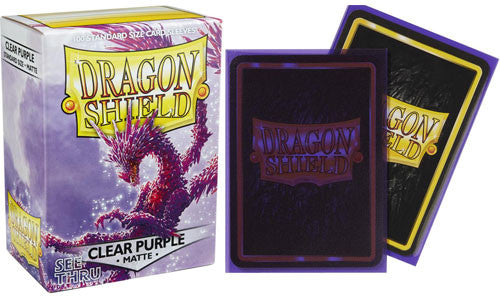 Dragon Shield clear Matte Purple | GrognardGamesBatavia