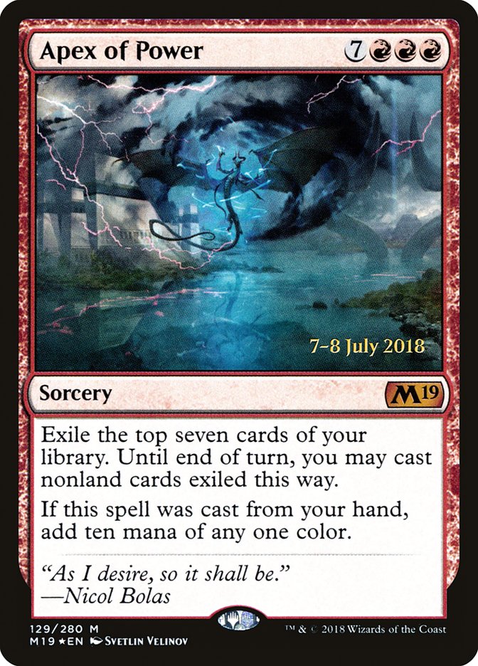 Apex of Power [Core Set 2019 Prerelease Promos] | GrognardGamesBatavia