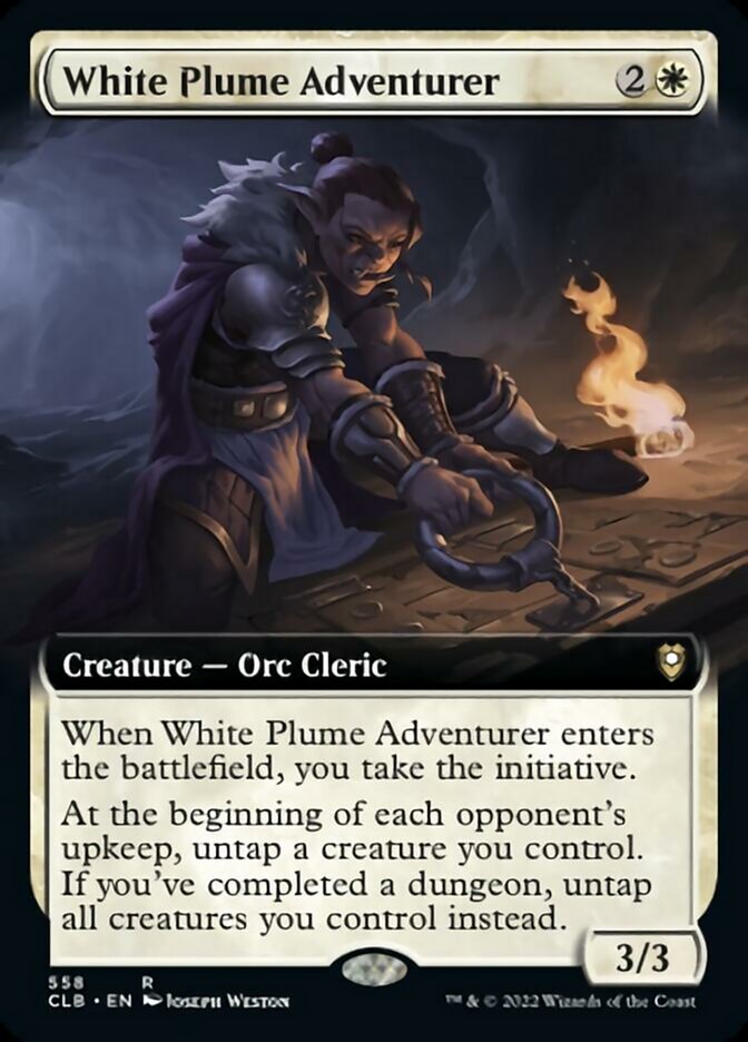 White Plume Adventurer (Extended Art) [Commander Legends: Battle for Baldur's Gate] | GrognardGamesBatavia