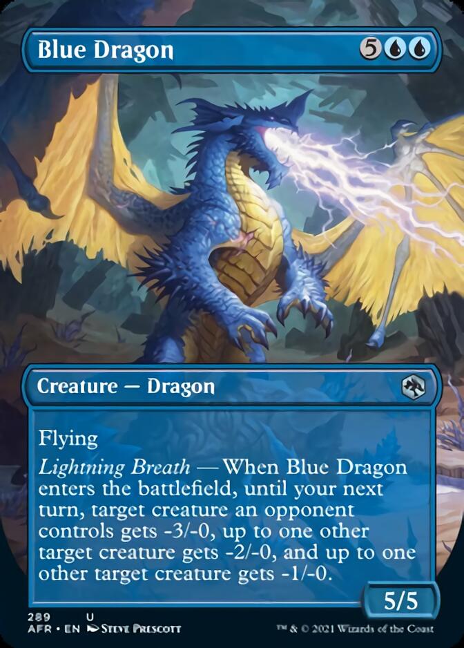 Blue Dragon (Borderless Alternate Art) [Dungeons & Dragons: Adventures in the Forgotten Realms] | GrognardGamesBatavia
