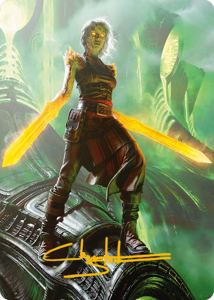 Nahiri, the Unforgiving Art Card (Gold-Stamped Signature) [Phyrexia: All Will Be One Art Series] | GrognardGamesBatavia