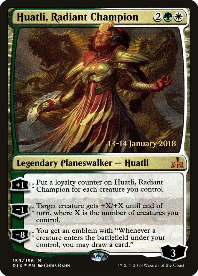 Huatli, Radiant Champion [Rivals of Ixalan Prerelease Promos] | GrognardGamesBatavia