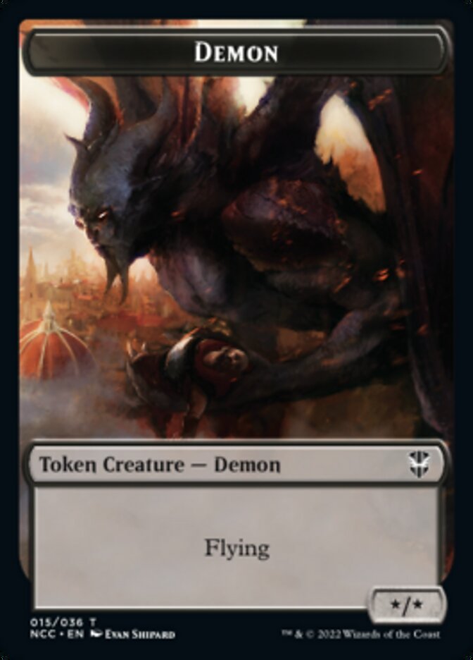 Demon // Copy Double-Sided Token [Streets of New Capenna Commander Tokens] | GrognardGamesBatavia