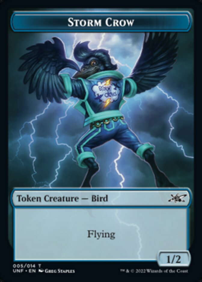 Storm Crow Token [Unfinity Tokens] | GrognardGamesBatavia