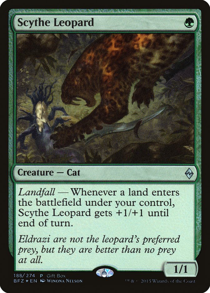 Scythe Leopard (Gift Box) [Battle for Zendikar Promos] | GrognardGamesBatavia