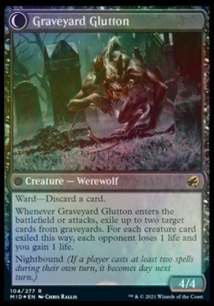 Graveyard Trespasser // Graveyard Glutton [Innistrad: Midnight Hunt Prerelease Promos] | GrognardGamesBatavia