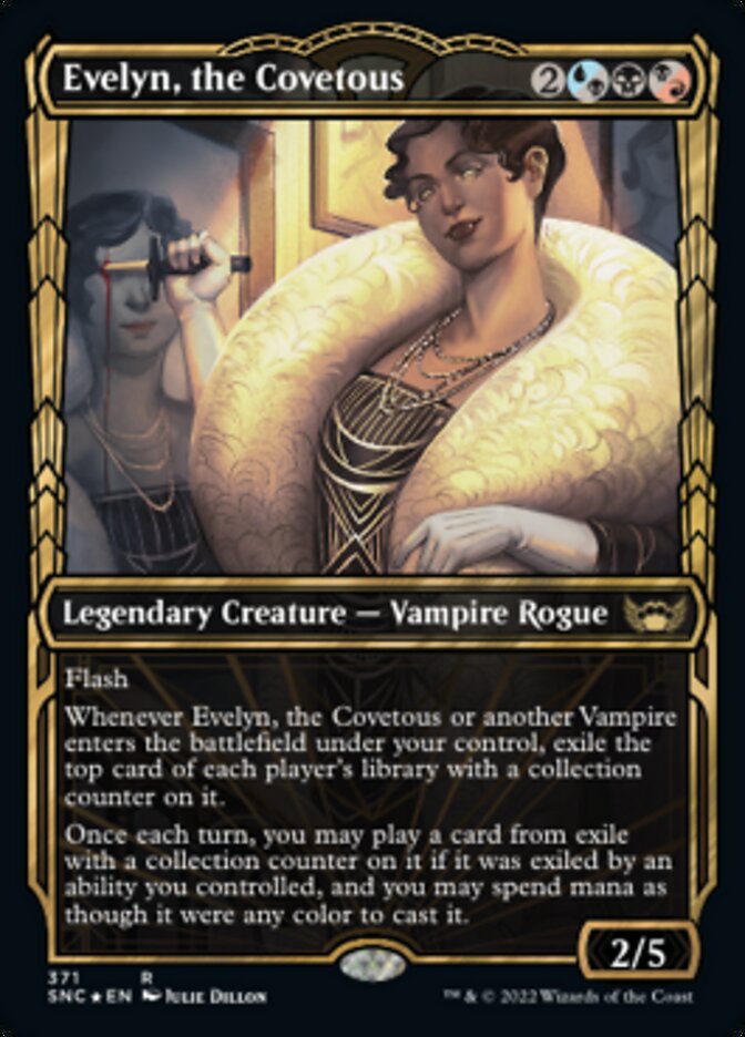 Evelyn, the Covetous (Showcase Golden Age Gilded Foil) [Streets of New Capenna] | GrognardGamesBatavia