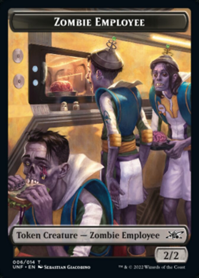 Zombie Employee Token [Unfinity Tokens] | GrognardGamesBatavia