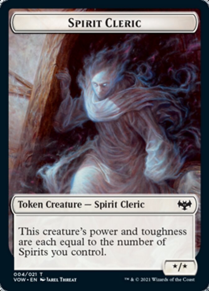 Spirit Cleric Token [Innistrad: Crimson Vow Tokens] | GrognardGamesBatavia