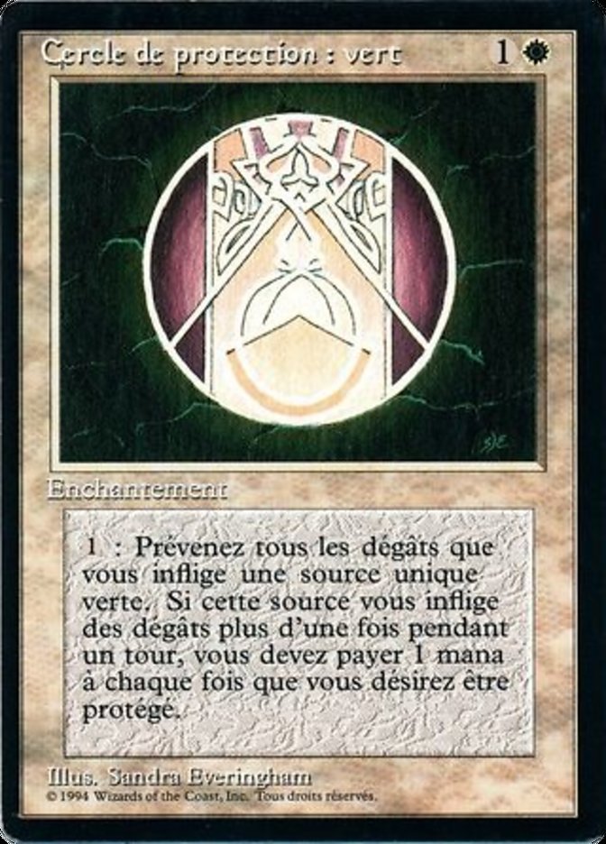 Circle of Protection: Green [Foreign Black Border] | GrognardGamesBatavia