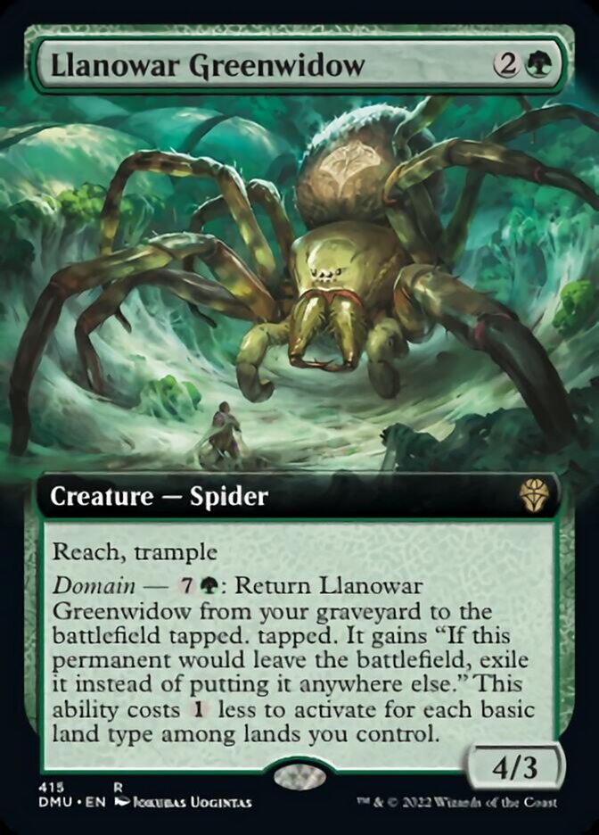 Llanowar Greenwidow (Extended Art) [Dominaria United] | GrognardGamesBatavia