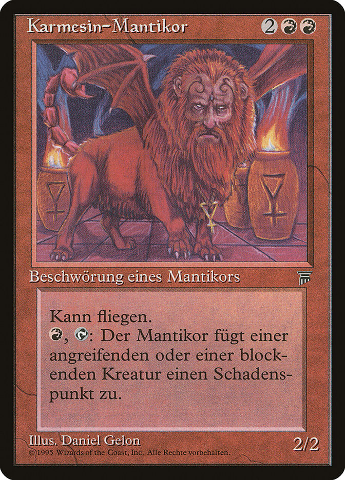 Crimson Manticore (German) - "Karmesin-Mantikor" [Renaissance] | GrognardGamesBatavia