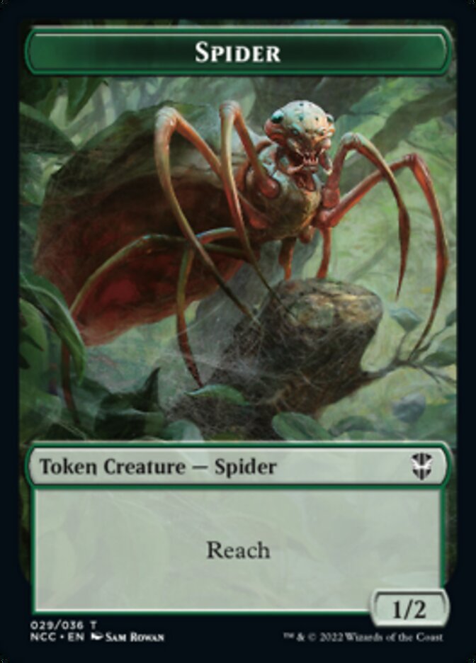 Treefolk // Spider Double-Sided Token [Streets of New Capenna Commander Tokens] | GrognardGamesBatavia