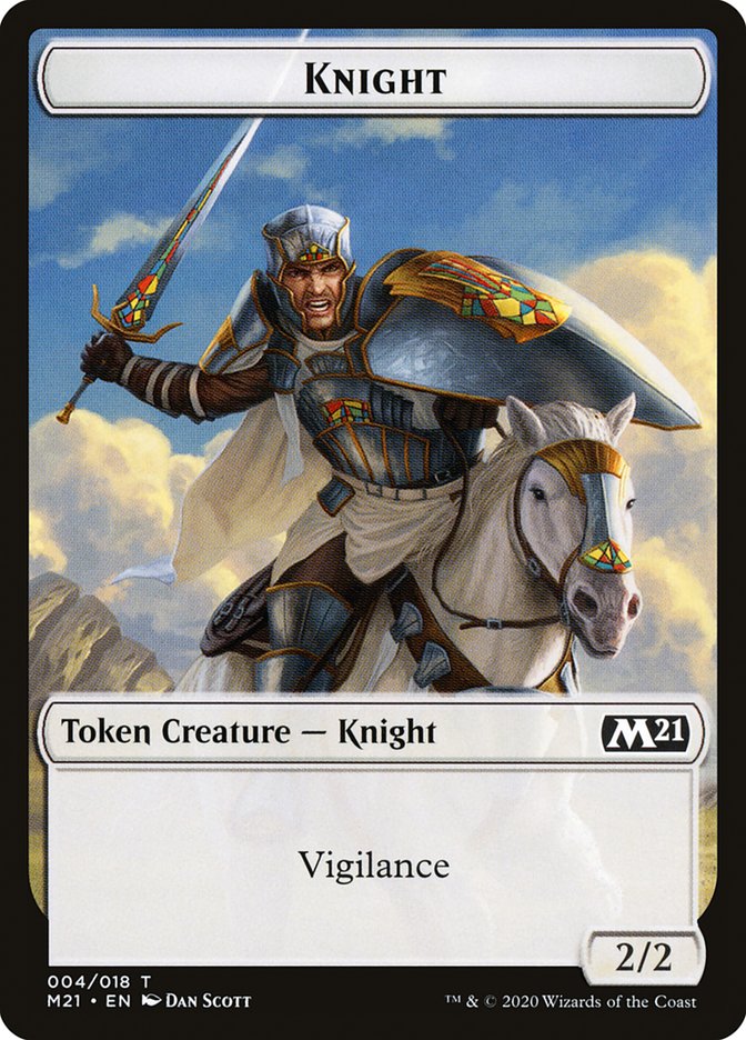 Knight Token [Core Set 2021 Tokens] | GrognardGamesBatavia