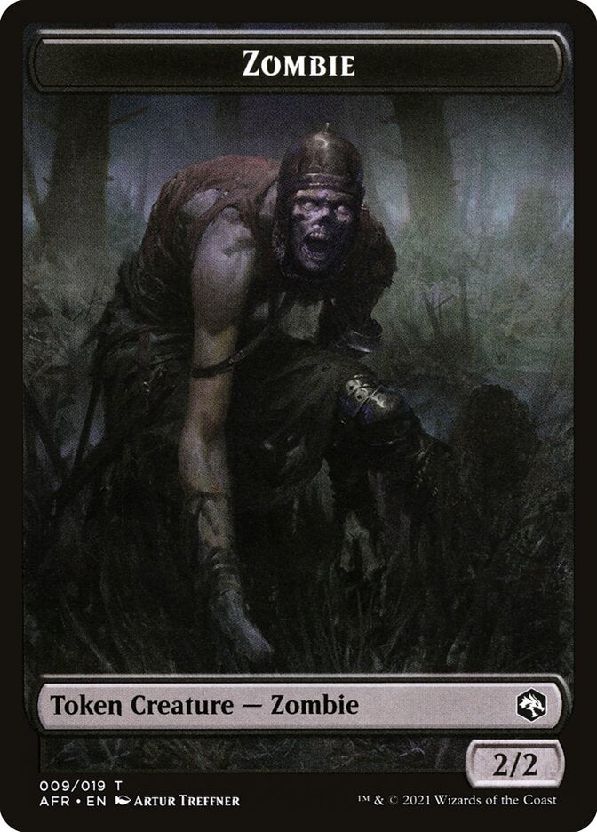 Illusion // Zombie Double-Sided Token [Dungeons & Dragons: Adventures in the Forgotten Realms Commander Tokens] | GrognardGamesBatavia