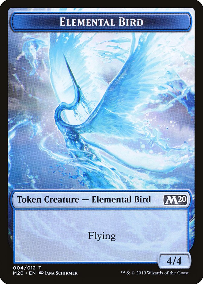 Elemental Bird Token [Core Set 2020 Tokens] | GrognardGamesBatavia