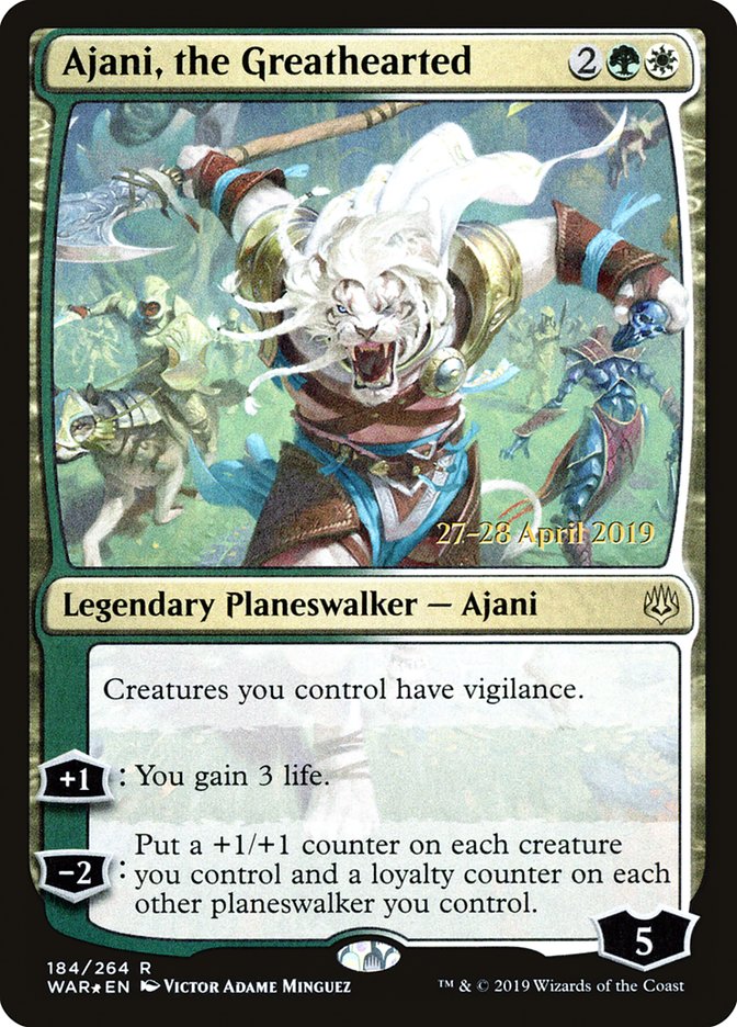 Ajani, the Greathearted [War of the Spark Prerelease Promos] | GrognardGamesBatavia