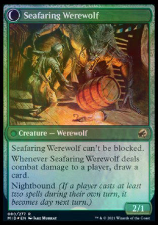Suspicious Stowaway // Seafaring Werewolf [Innistrad: Midnight Hunt Prerelease Promos] | GrognardGamesBatavia