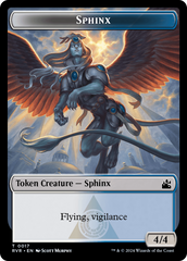 Spirit (0018) // Sphinx Double-Sided Token [Ravnica Remastered Tokens] | GrognardGamesBatavia