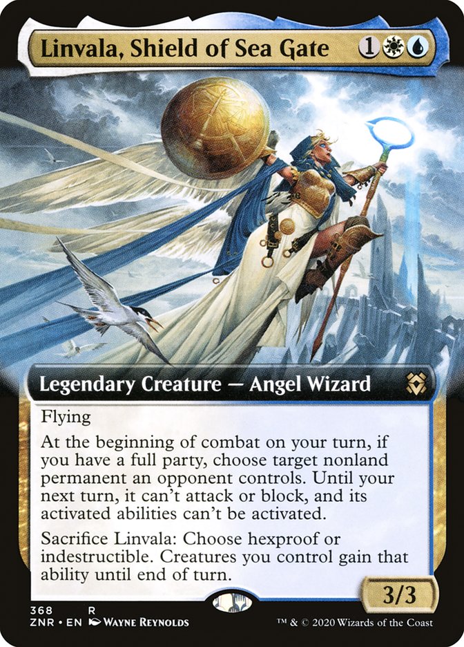 Linvala, Shield of Sea Gate (Extended Art) [Zendikar Rising] | GrognardGamesBatavia