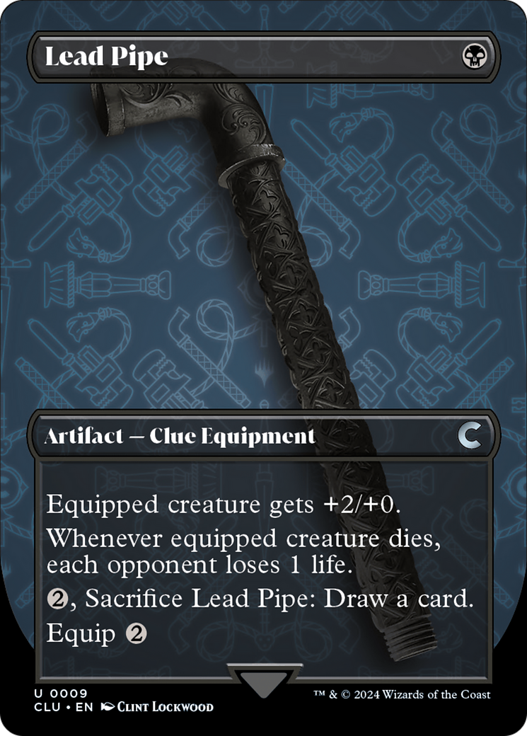 Lead Pipe (Borderless) [Ravnica: Clue Edition] | GrognardGamesBatavia