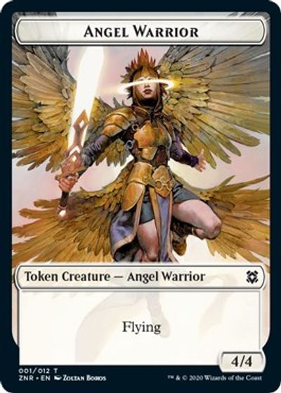 Angel Warrior // Shark Double-Sided Token [Challenger Decks 2021 Tokens] | GrognardGamesBatavia