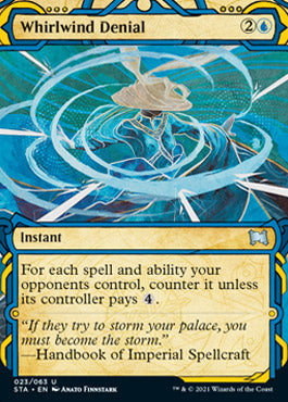 Whirlwind Denial (Foil Etched) [Strixhaven: School of Mages Mystical Archive] | GrognardGamesBatavia