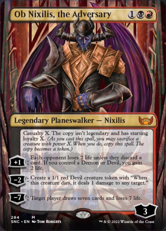 Ob Nixilis, the Adversary (Borderless) [Streets of New Capenna] | GrognardGamesBatavia