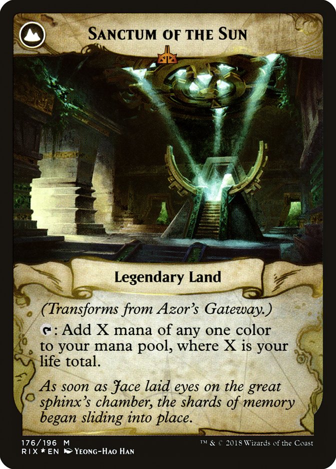 Azor's Gateway // Sanctum of the Sun [Rivals of Ixalan Prerelease Promos] | GrognardGamesBatavia