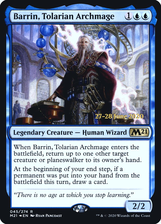 Barrin, Tolarian Archmage [Core Set 2021 Prerelease Promos] | GrognardGamesBatavia