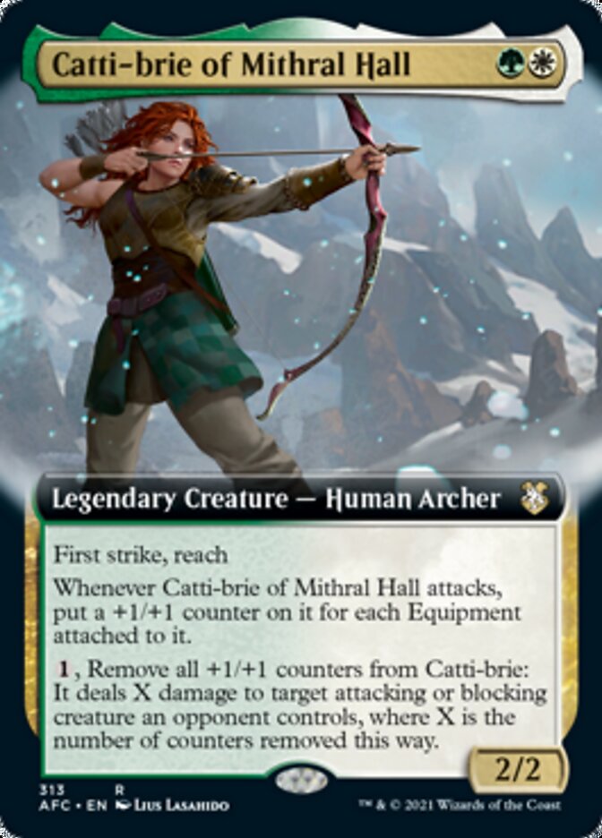 Catti-brie of Mithral Hall (Extended Art) [Dungeons & Dragons: Adventures in the Forgotten Realms Commander] | GrognardGamesBatavia