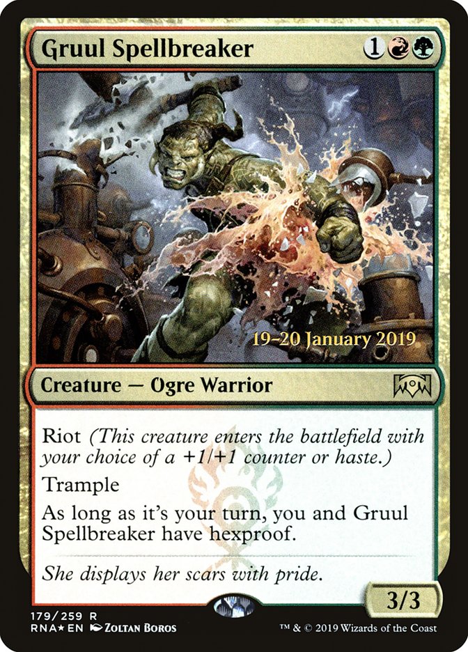 Gruul Spellbreaker [Ravnica Allegiance Prerelease Promos] | GrognardGamesBatavia