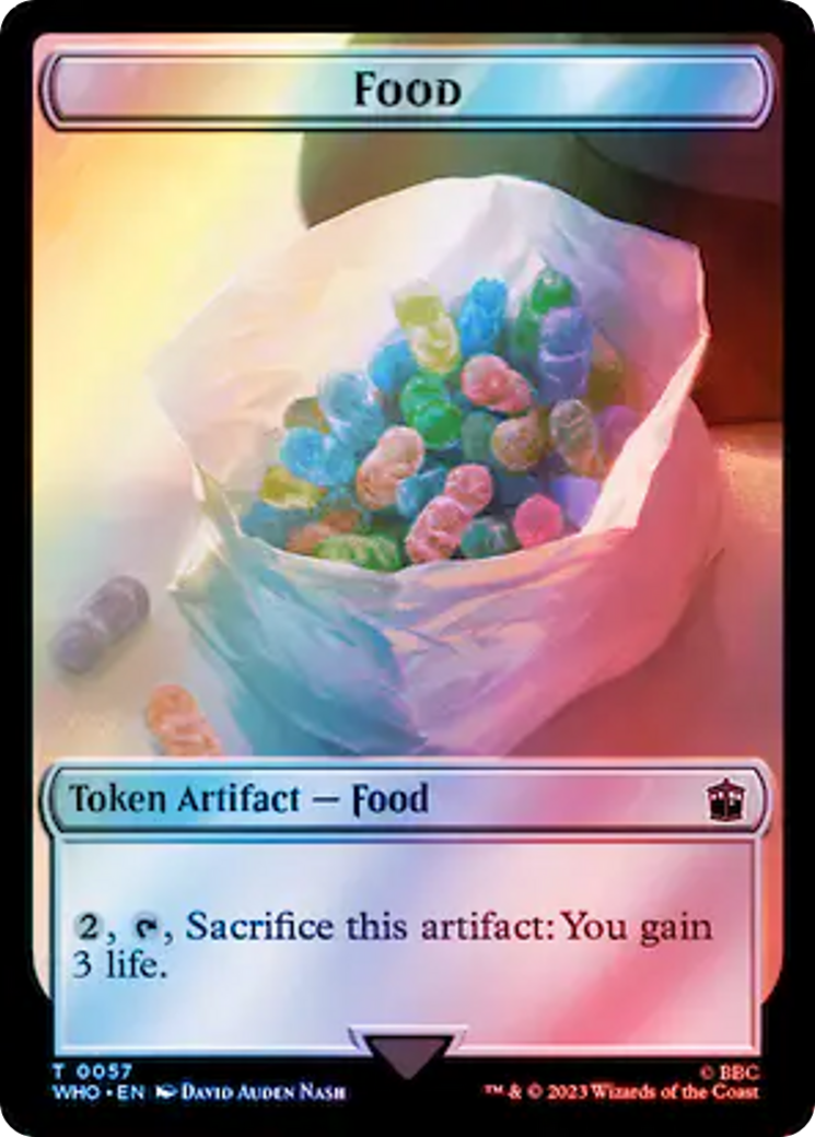 Horse // Food (0057) Double-Sided Token (Surge Foil) [Doctor Who Tokens] | GrognardGamesBatavia