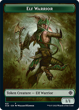 Elf Warrior // Soldier Double-Sided Token [Starter Commander Decks] | GrognardGamesBatavia