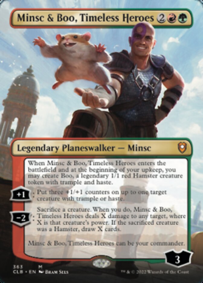 Minsc & Boo, Timeless Heroes (Borderless) [Commander Legends: Battle for Baldur's Gate] | GrognardGamesBatavia