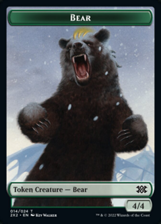 Bear // Spirit (008) Double-Sided Token [Double Masters 2022 Tokens] | GrognardGamesBatavia