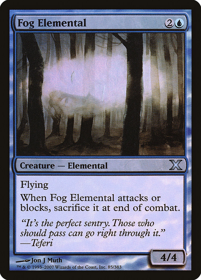 Fog Elemental (Premium Foil) [Tenth Edition] | GrognardGamesBatavia