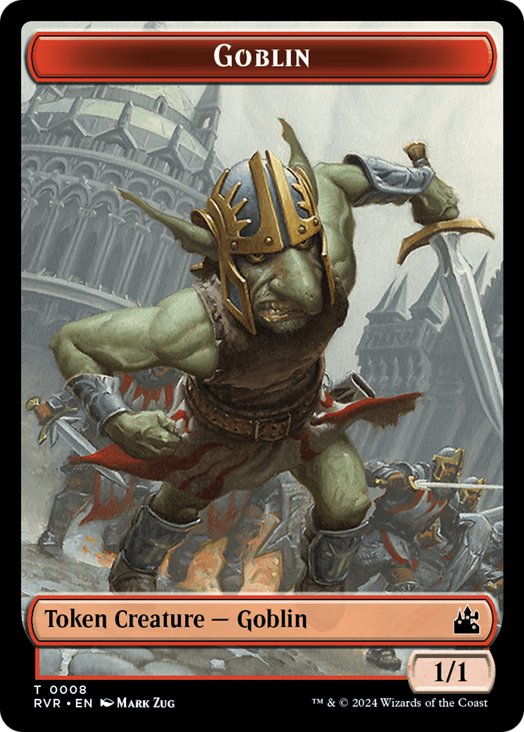 Goblin (0008) // Zombie Double-Sided Token [Ravnica Remastered Tokens] | GrognardGamesBatavia