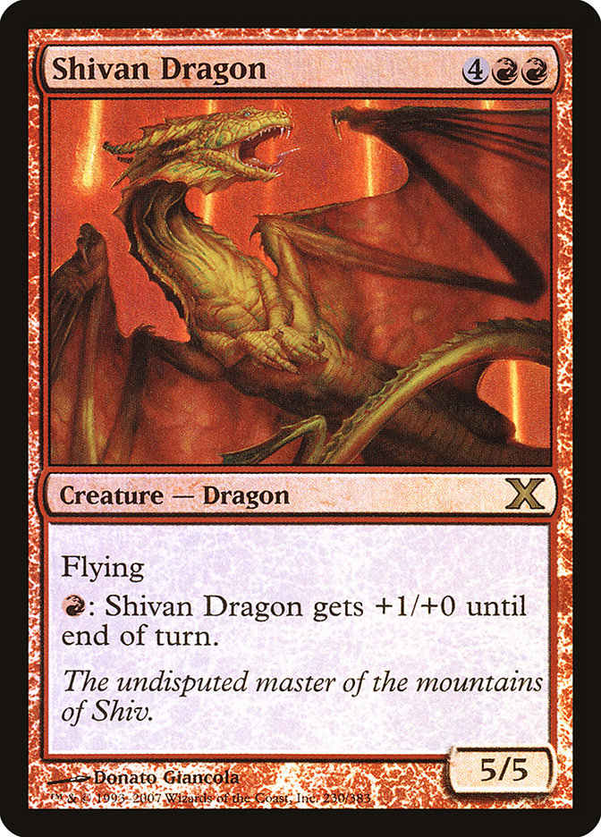 Shivan Dragon (Premium Foil) [Tenth Edition] | GrognardGamesBatavia