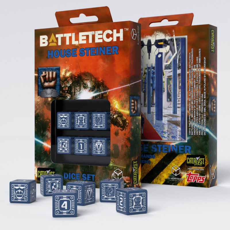 Battletech House Steiner Dice Set | GrognardGamesBatavia