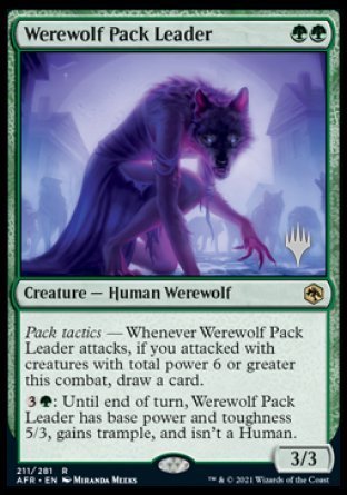Werewolf Pack Leader (Promo Pack) [Dungeons & Dragons: Adventures in the Forgotten Realms Promos] | GrognardGamesBatavia