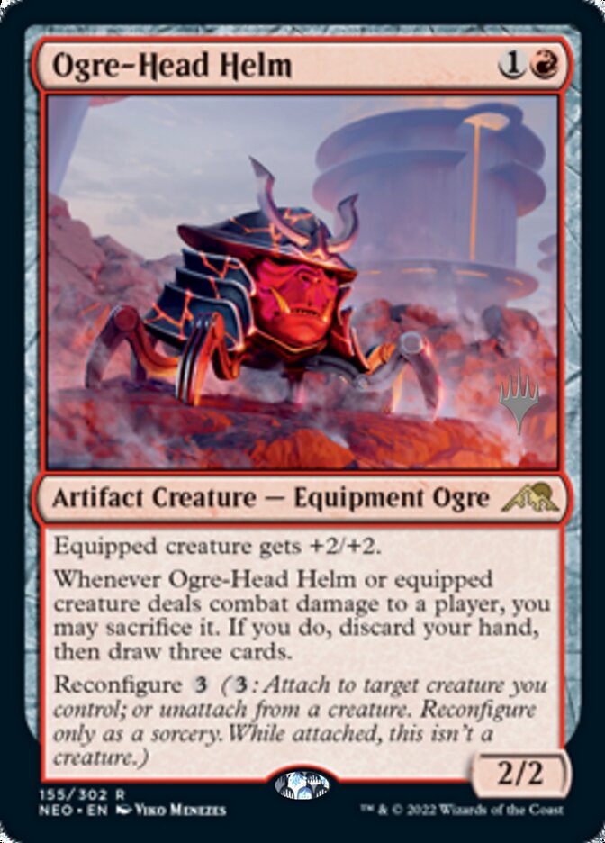 Ogre-Head Helm (Promo Pack) [Kamigawa: Neon Dynasty Promos] | GrognardGamesBatavia