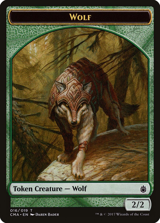 Wolf Token (016/019) [Commander Anthology Tokens] | GrognardGamesBatavia