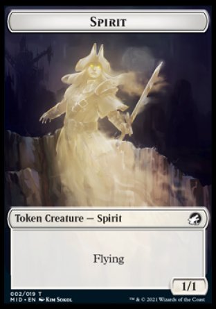 Spirit // Spider Double-Sided Token [Innistrad: Midnight Hunt Tokens] | GrognardGamesBatavia