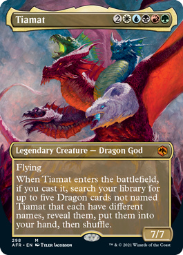 Tiamat (Borderless Alternate Art) [Dungeons & Dragons: Adventures in the Forgotten Realms] | GrognardGamesBatavia